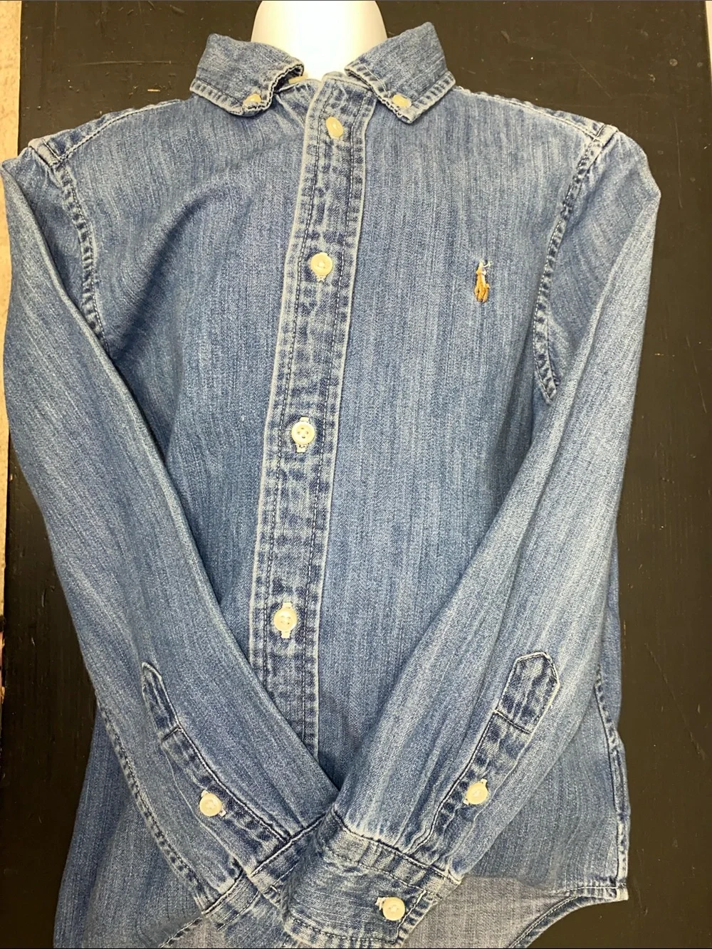 Ralph Lauren Blue Kids Denim Button Down Shirt